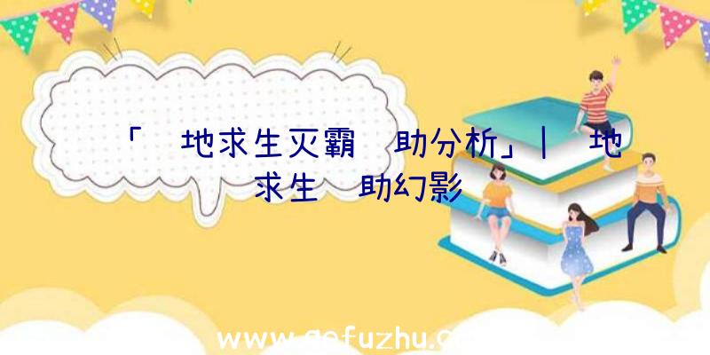 「绝地求生灭霸辅助分析」|绝地求生辅助幻影